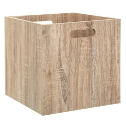 ATMOSPHERA Boite de rangement (31 x 31 x 31 cm) Mano bois Naturel Clearance