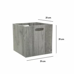 ATMOSPHERA Boite de rangement (31 x 31 x 31 cm) Mano e Gris Outlet