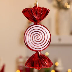 KAEMINGK Bonbon à suspendre (H18 cm) Hélice pailleté Rouge New