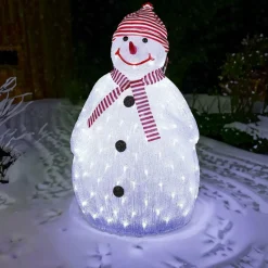 Feeric Lights & Christmas Bonhomme de neige lumineux 160 LED (H80 cm) Topek Blanc froid Online