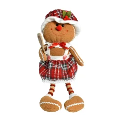 CHRISTMAS DREAM Bonhomme pain d'épices (H25 cm) Ginette les jambes souples Marron Discount