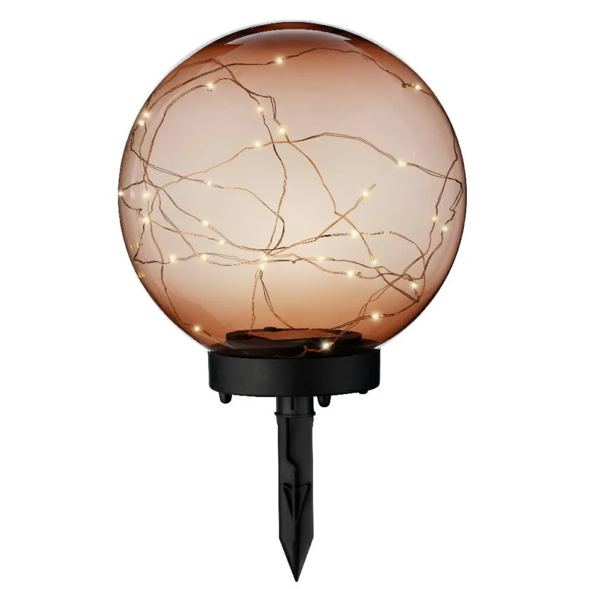 #N/A Borne de jardin solaire 30 LED (H28 cm cm) Crystal Orange Discount