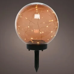 #N/A Borne de jardin solaire 30 LED (H28 cm cm) Crystal Orange Discount
