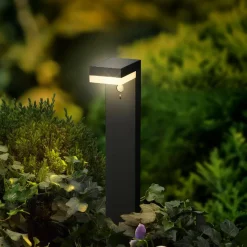 #N/A Borne de jardin solaire 600 lumens (H50 cm) Elite Gris Anthracite