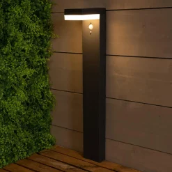 #N/A Borne de jardin solaire 600 lumens (H70 cm) Elite Gris Anthracite Discount
