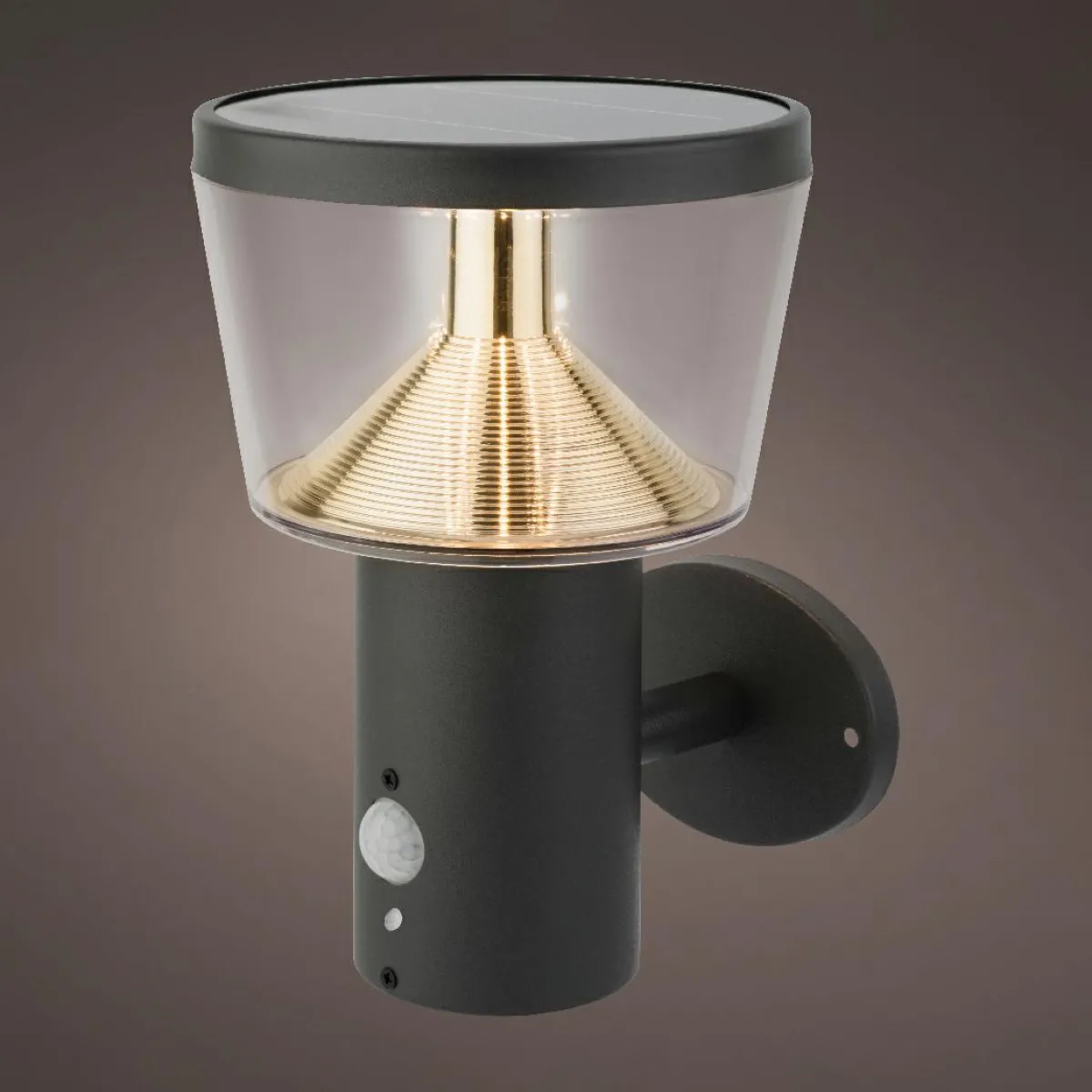 #N/A Borne de jardin solaire murale 600 lumens (H23 cm) Orion lux Gris Anthracite Online