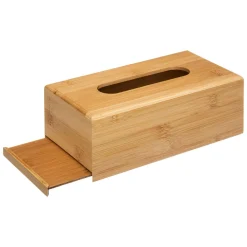 ATMOSPHERA Boîte à mouchoirs en bambou Naturel Bois Outlet