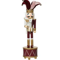 KAEMINGK Boîte à musique (H30 cm) Casse-noisette Arlequin Lie de vin Bordeaux