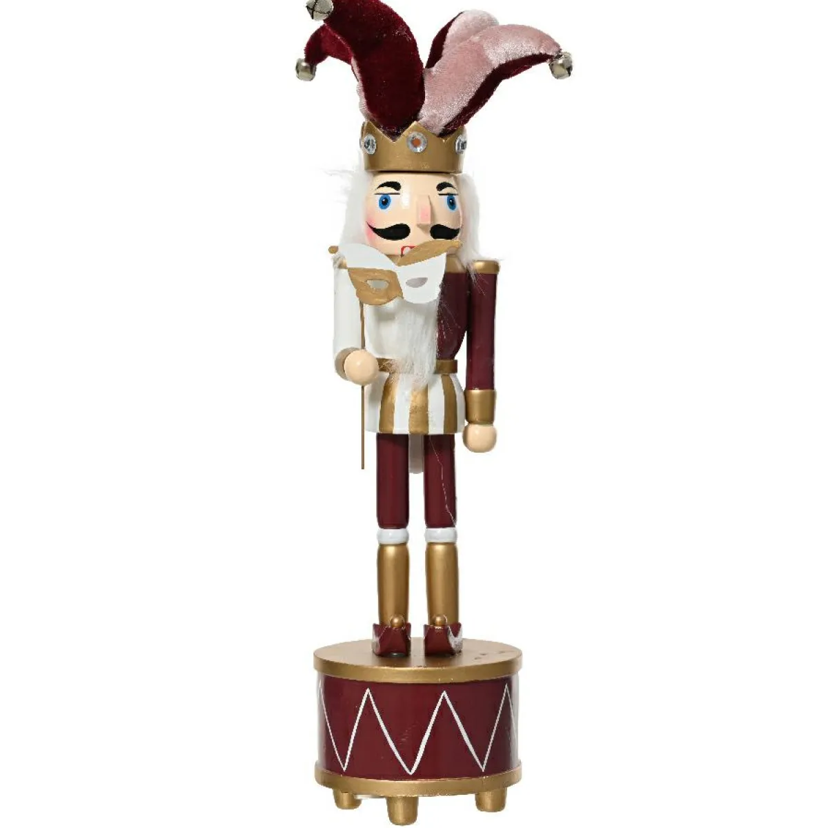 KAEMINGK Boîte à musique (H30 cm) Casse-noisette Arlequin Lie de vin Bordeaux
