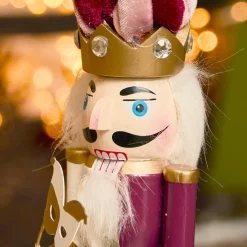 KAEMINGK Boîte à musique (H30 cm) Casse-noisette Arlequin Lie de vin Bordeaux