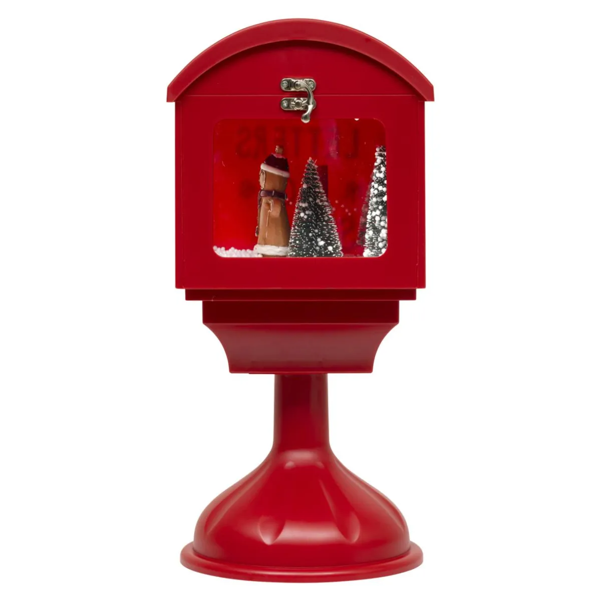 JJA Boîte aux lettres lumineuse à piles LED (H41 cm) Bonhomme de neige Rouge Outlet