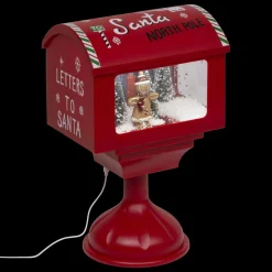 JJA Boîte aux lettres lumineuse à piles LED (H41 cm) Bonhomme de neige Rouge Outlet