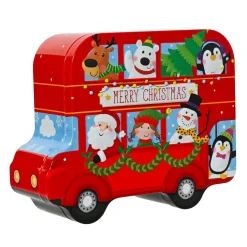 KAEMINGK Boîte de rangement en métal Bus de Noël Multicolore Discount
