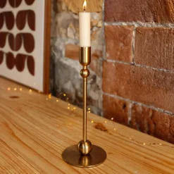 KOOPMAN Bougeoir de Noël en métal (H23 cm) Art Déco Dé Or Hot