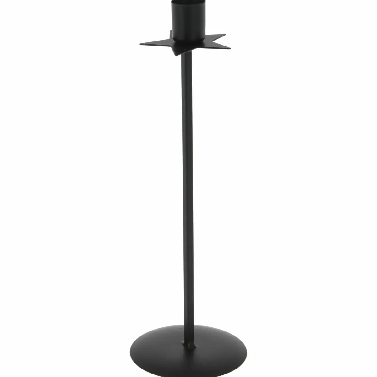 KOOPMAN Bougeoir en métal (H28 cm) Star Noir Sale