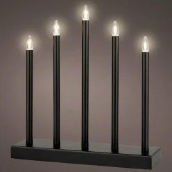 KAEMINGK Bougeoir lumineux à piles 5 LED (H40 cm) Christmas Blanc chaud Clearance