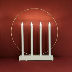 KAEMINGK Bougeoir lumineux à piles 4 LED (H40 cm) Cercle Blanc chaud Online