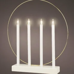 KAEMINGK Bougeoir lumineux à piles 4 LED (H40 cm) Cercle Blanc chaud Online