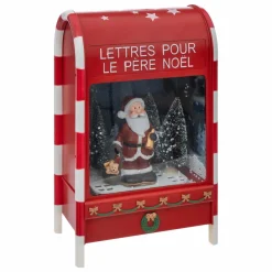 Feeric Lights & Christmas Boule à neige lumineuse 12 LED (H40 cm) Boîte aux lettres du Père Noël New
