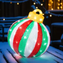 KAEMINGK Boule de Noël géante lumineuse 80 LED (H39 cm) Circus et blanc froid Multicolore Sale