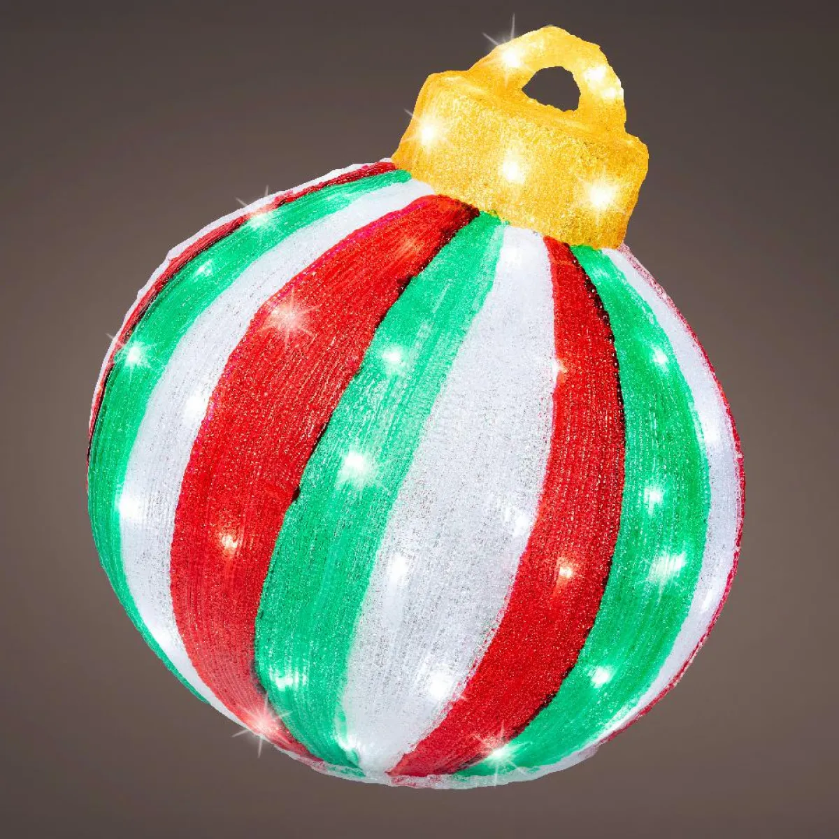 KAEMINGK Boule de Noël géante lumineuse 80 LED (H39 cm) Circus et blanc froid Multicolore Sale