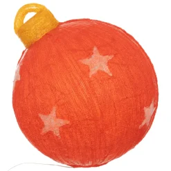 FEERIC LIGHTS Boule de Noël lumineuse solaire 60 LED (H38 cm) Étoile Blanc froid Rouge New