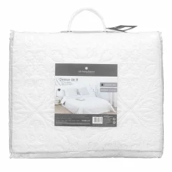 ATMOSPHERA Boutis et taies d'oreiller (240 x 260 cm) Arabesque Ivoire New