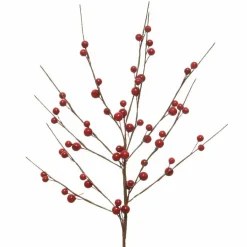 KAEMINGK Branche décorative Noël (55 cm) Baies d'Hermione Rouge Hot