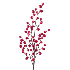KAEMINGK Branche de baies (H60 cm) Holy laqué Rouge