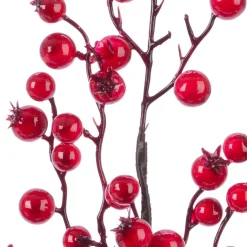 KAEMINGK Branche de baies (H60 cm) Holy laqué Rouge
