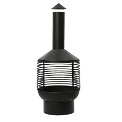 #N/A Braséro cheminée d'extérieur (D42 x H105 cm) Mérida Noir Sale
