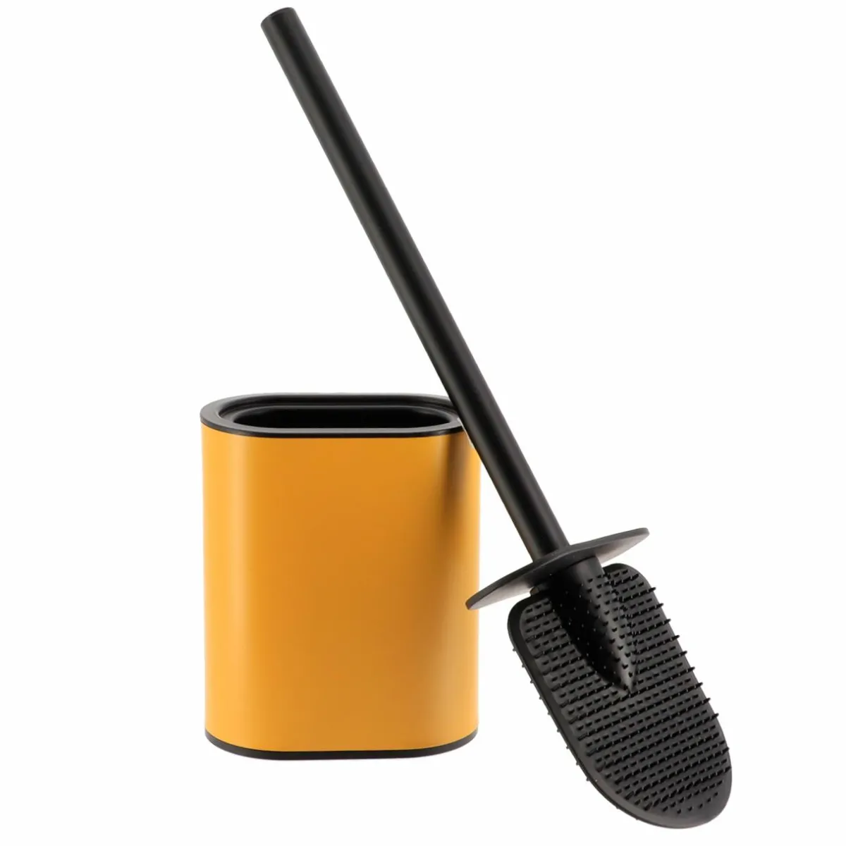 TENDANCE Brosse WC à tête plate Black Line Ocre/Noir Jaune ocre Outlet