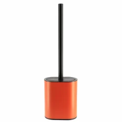 TENDANCE Brosse WC à tête plate Black line Terre de sienne/Noir Rouge brun Online