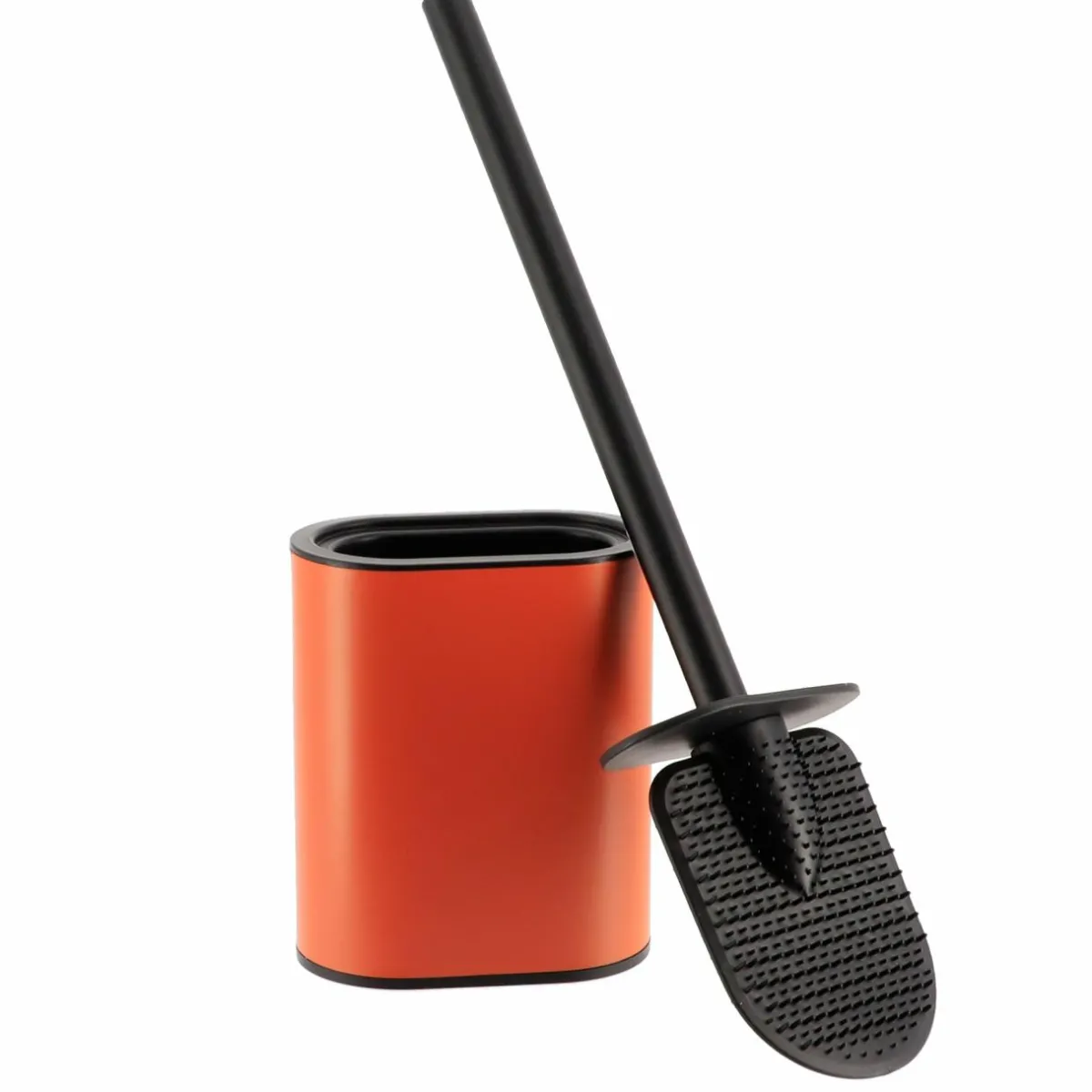 TENDANCE Brosse WC à tête plate Black line Terre de sienne/Noir Rouge brun Online