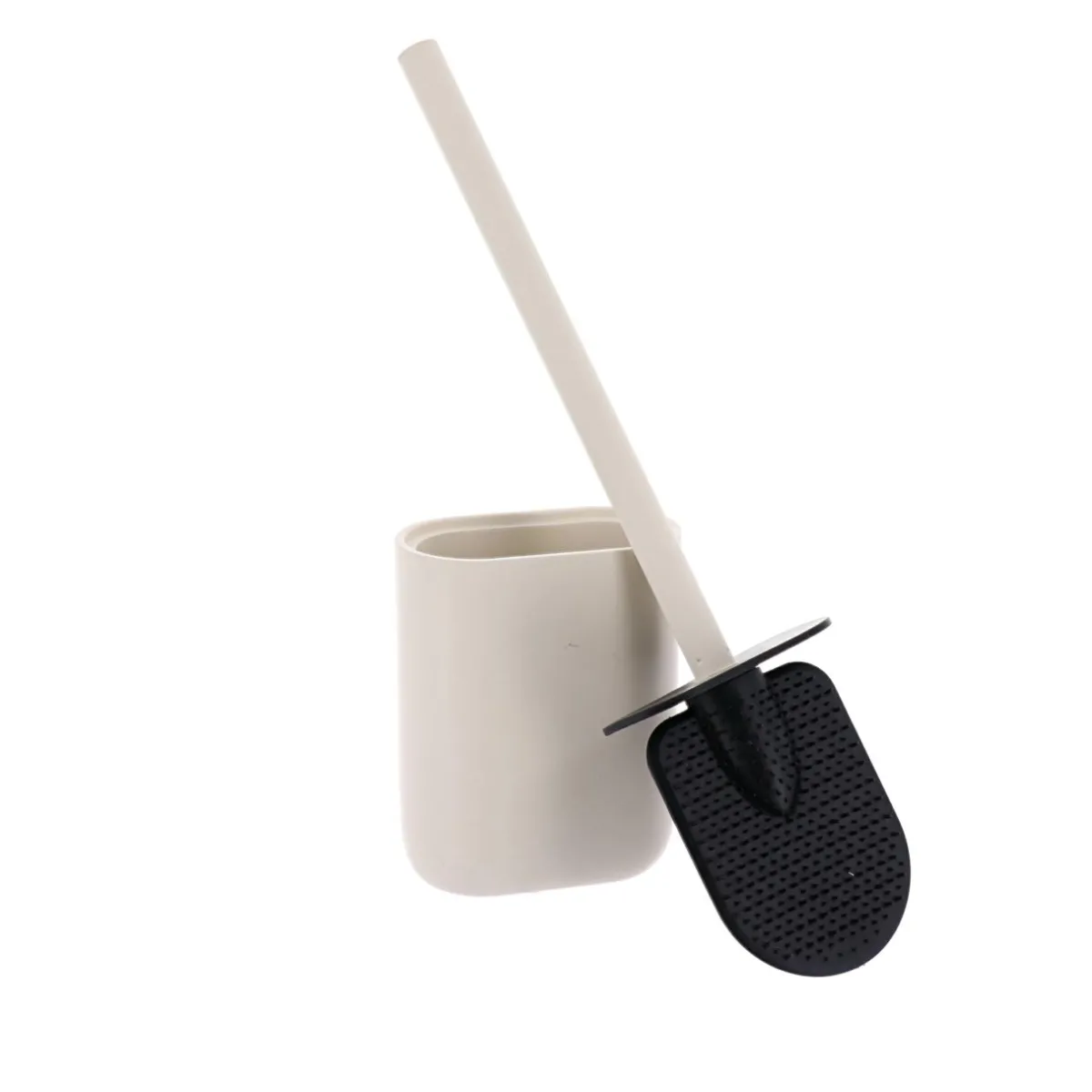 TENDANCE Brosse WC ovale Japandi Beige Discount