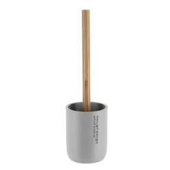 TENDANCE Brosse WC polyrésine Purebamboo Gris clair Discount