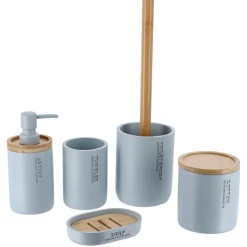 TENDANCE Brosse WC polyrésine Purebamboo Bleu clair Outlet