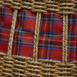 KAEMINGK Cache pied de sapin (D70 cm) Tartan écossais Rouge Outlet