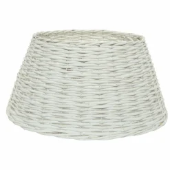 EMINZA Cache pied de sapin en osier (D57 cm) Saule tressé Blanc Outlet