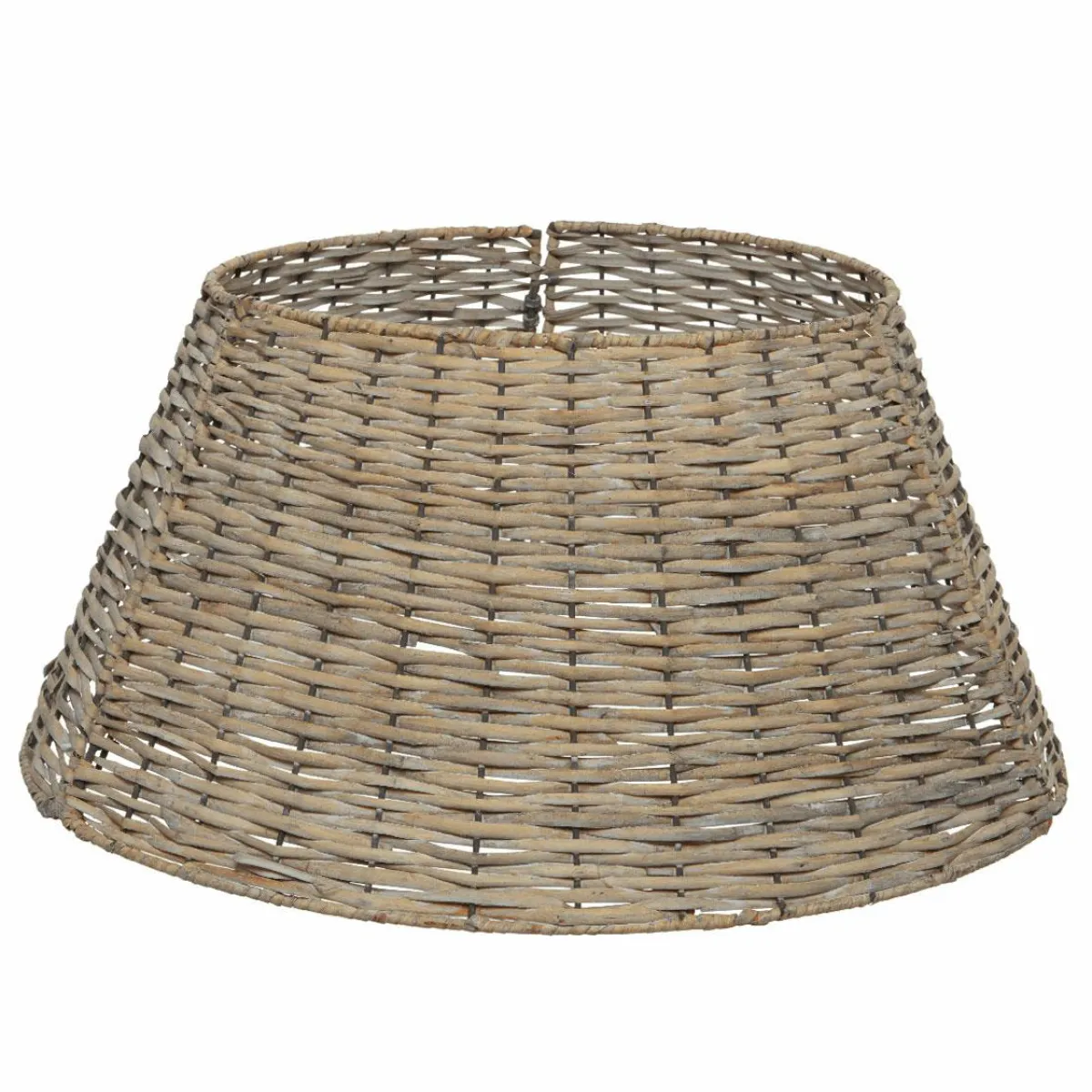 EMINZA Cache pied de sapin en osier (D70 cm) Saule tressé vieilli Gris Best