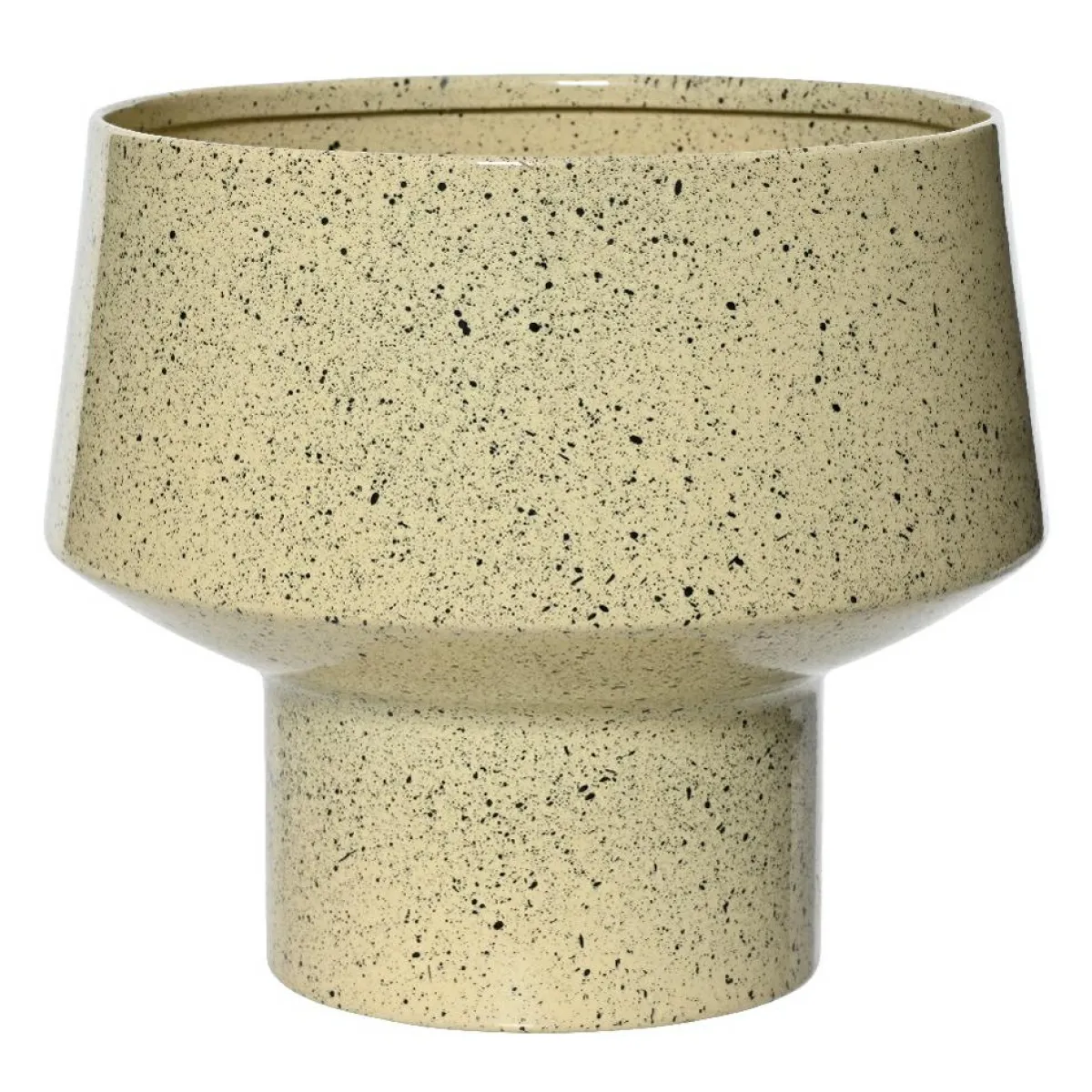 #N/A Cache-pot en métal (H20 cm) Terrazzo Beige New
