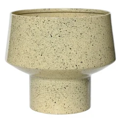 #N/A Cache-pot en métal (H16 cm) Terrazzo Beige