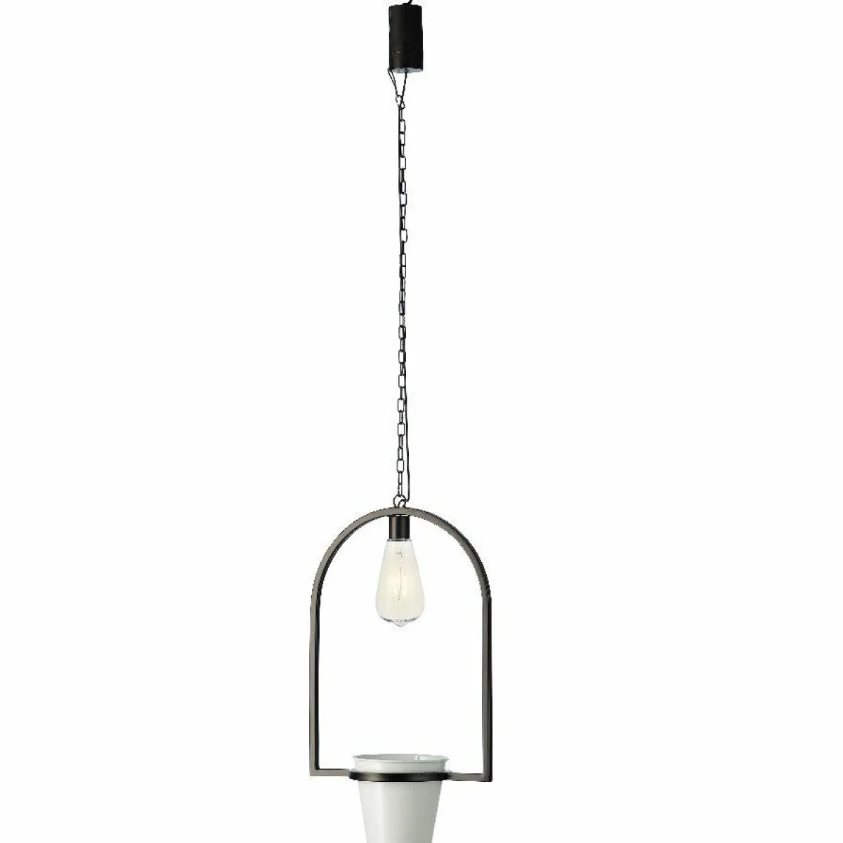 #N/A Cache-pot lumineux à suspendre (H102 cm) LED Melya - Blanc
