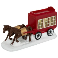 JJA Calèche et chevaux (H9 cm) pour village de Noël Rouge Outlet