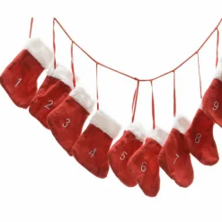 KAEMINGK Calendrier de l'Avent à remplir Chaussettes de Noël Rouge Outlet