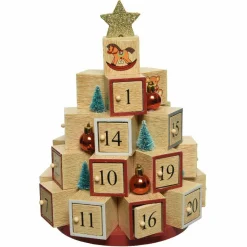 KAEMINGK Calendrier de l'Avent à remplir Sapin festif Multicolore Best
