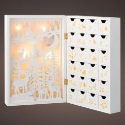 KAEMINGK Calendrier de l'Avent lumineux à remplir Paysage de Noël Nordique Blanc Online