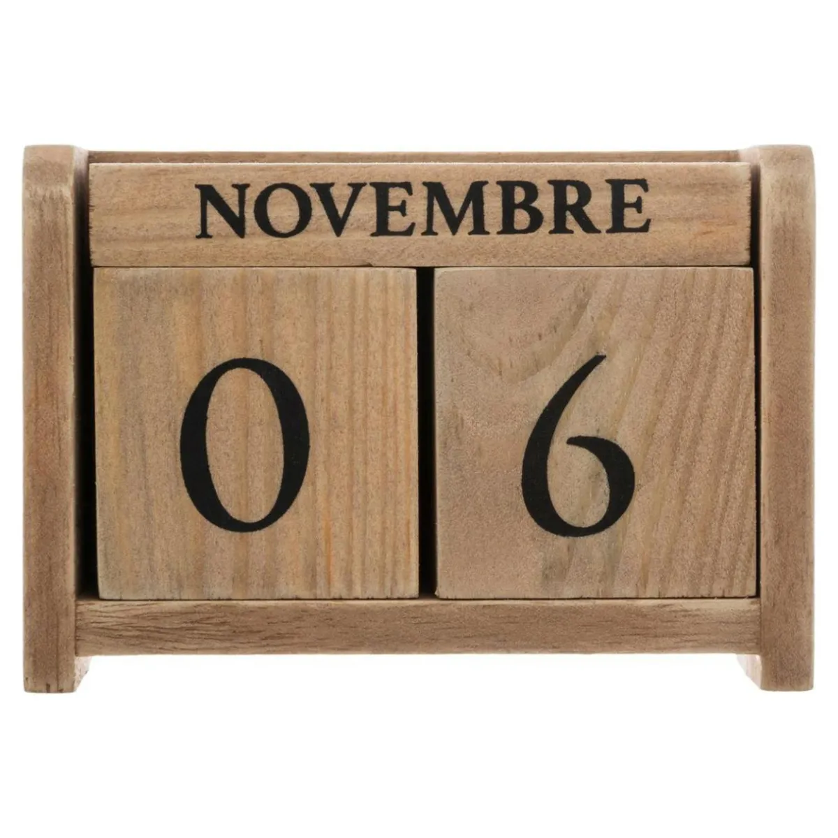 ATMOSPHERA Calendrier perpetuel en (H7,5 cm) Colonial Bois Online