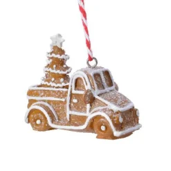 KAEMINGK Camionnette de Noël à suspendre (H7 cm) Pain d'épices gourmand Marron Sale