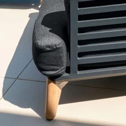 MOBELLIA Canapé de jardin en aluminium 2 places Monte Carlo Gris Anthracite Online